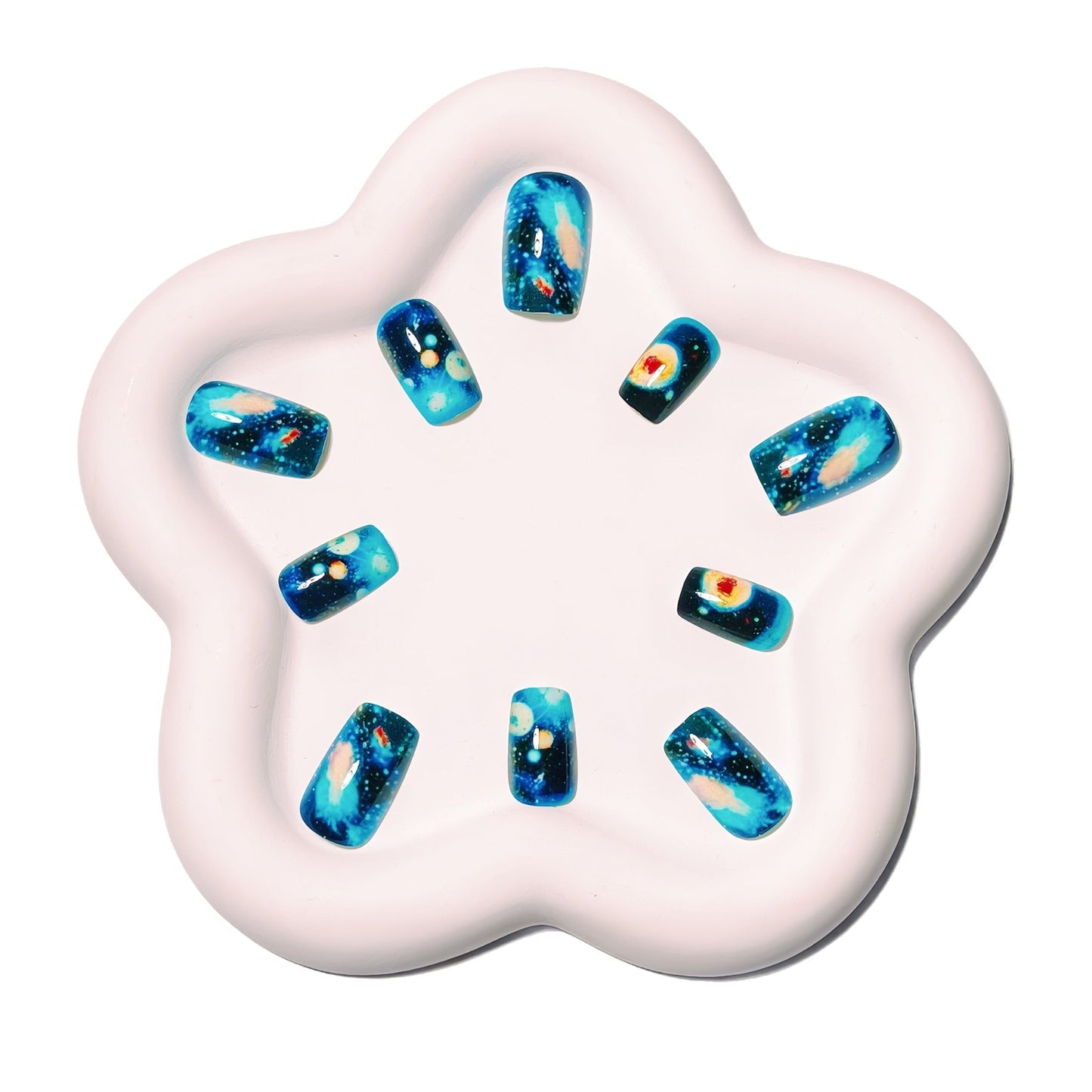 Galaxy-Themed Nail Art Acalora