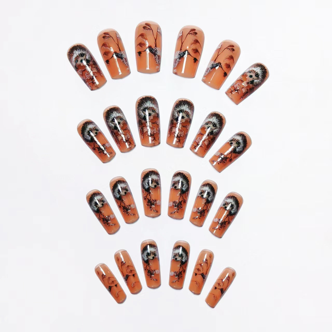 Decorative Hedgehog Nail Art Acalora