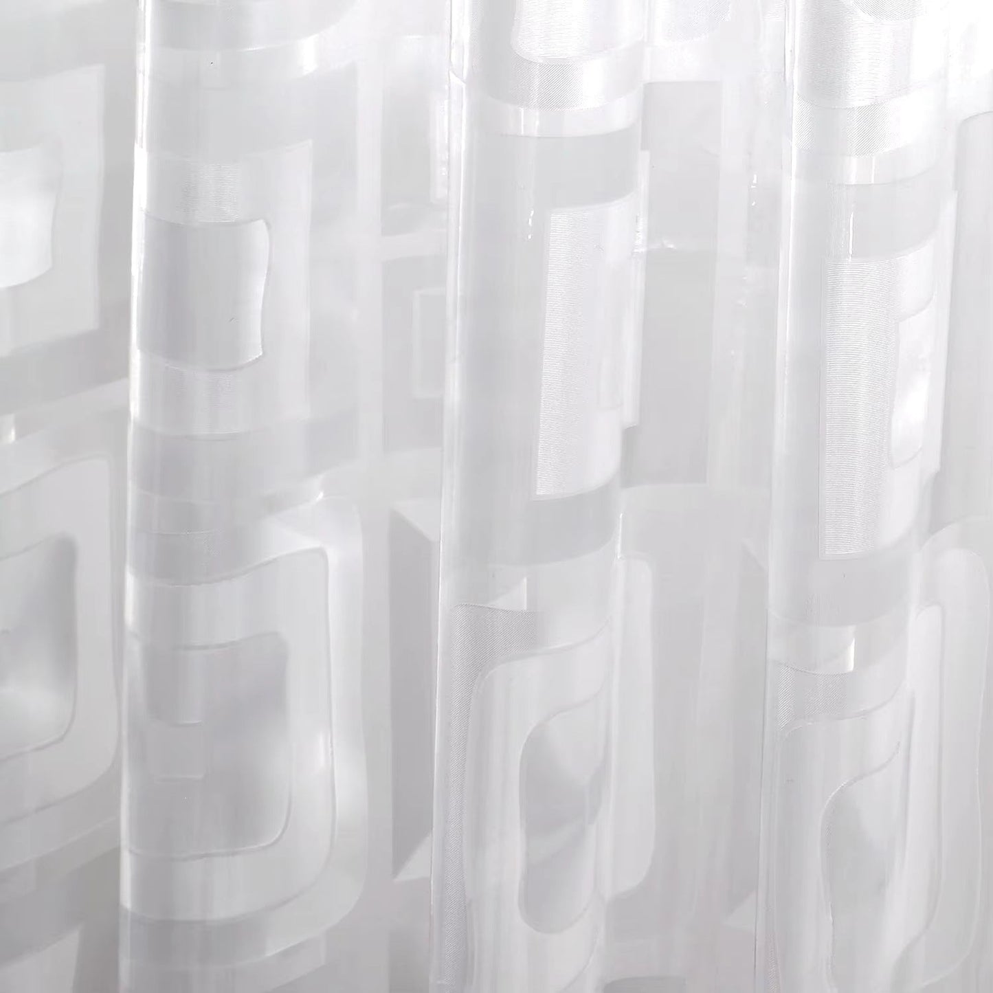 Sheer Geometric Window Curtain