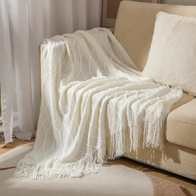 Luxurious Woven Textured Throw Blanket