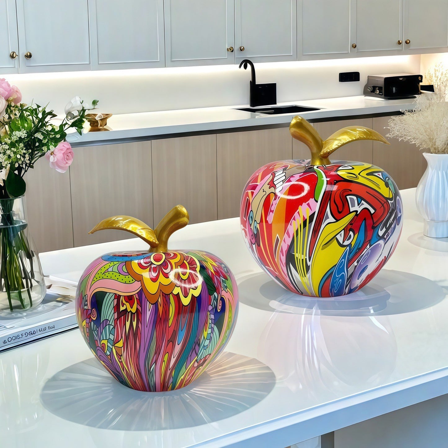 Decorative apple figure with artistic design Acalora