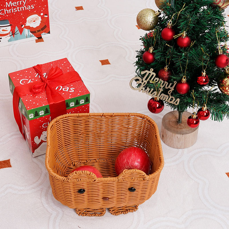 Cute Animal-Themed Woven Storage Basket Acalora