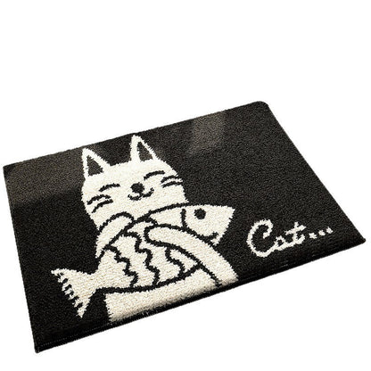 Cute Cartoon Bunny-Themed Bath Mat