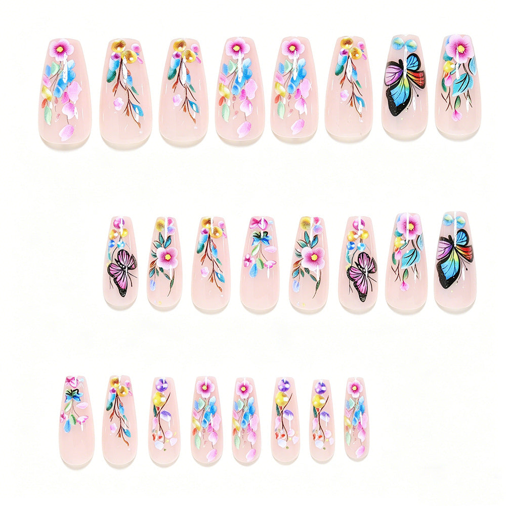 Artistic Butterfly Design Press-On Nail Set Acalora