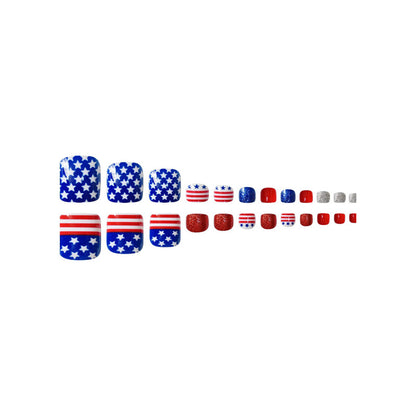 Patriotic Themed Press-On Nail Art Acalora