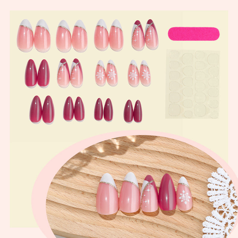 Elegant Decorative Long Press-On Nails Acalora