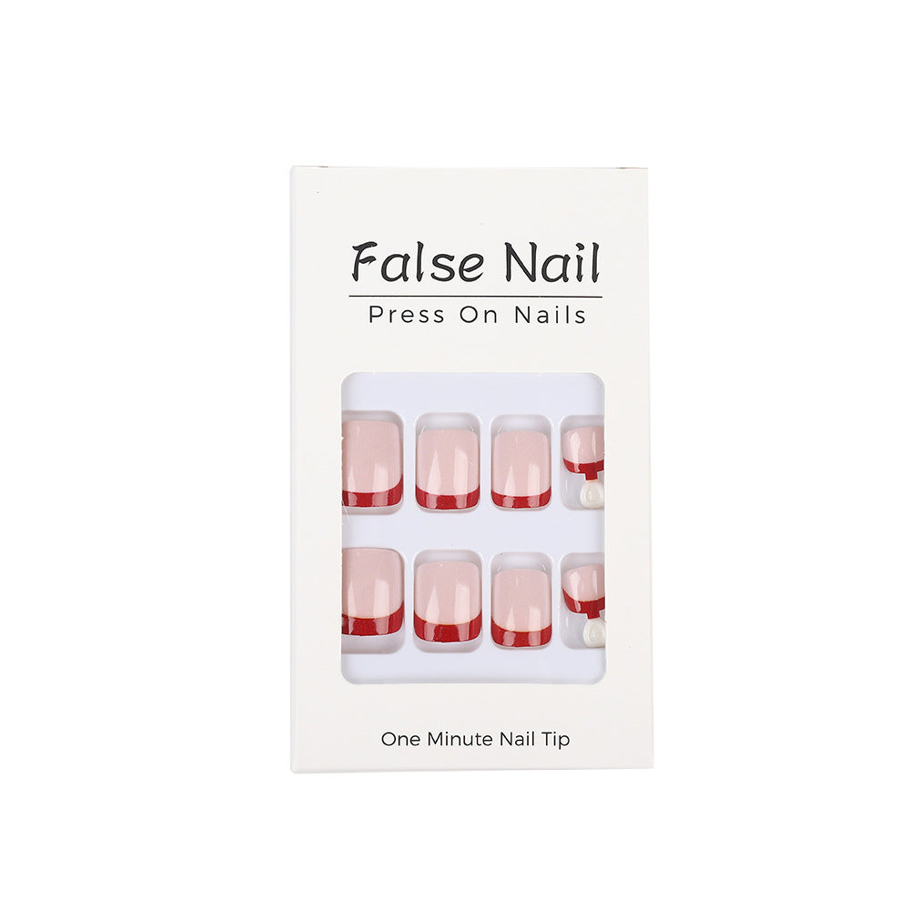 Acrylic nails in elegant design with tip decoration Acalora