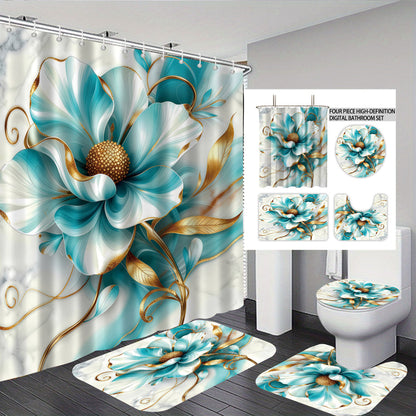 High-Definition Leopard-Themed Four-Piece Bathroom Set