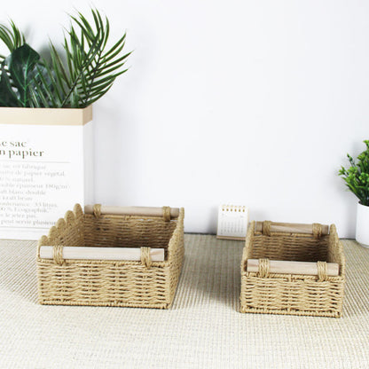 Scalloped Woven Storage Basket Acalora