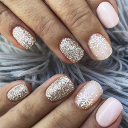 Festive Holiday Themed Press-On Nails Acalora