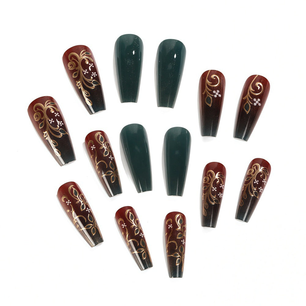 Artificial nails with elegant floral design Acalora