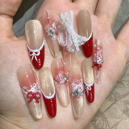 Artificial nail set with versatile and elegant design elements Acalora