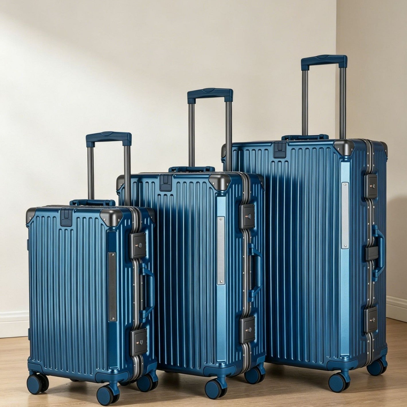 Unisex Aluminium Hard-shell Travel Luggage Set Brehn