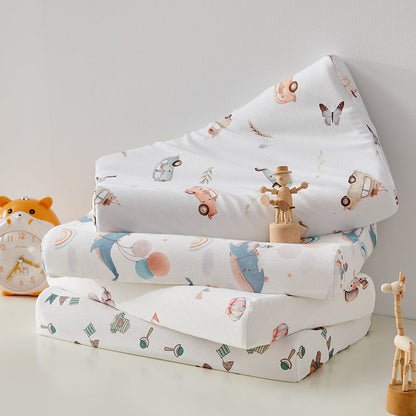 Children's sleeping pillow with hypoallergenic cover and cute vehicle motif Bowlift