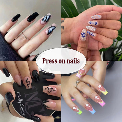 Artificial nail set with unique patterns Acalora