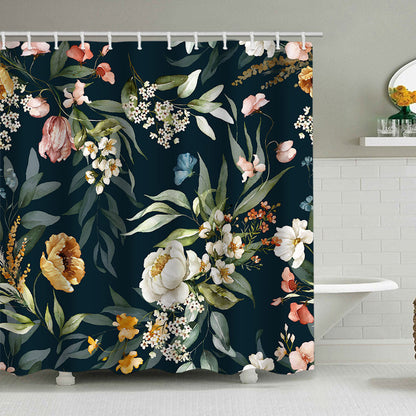 Floral Print Shower Curtain