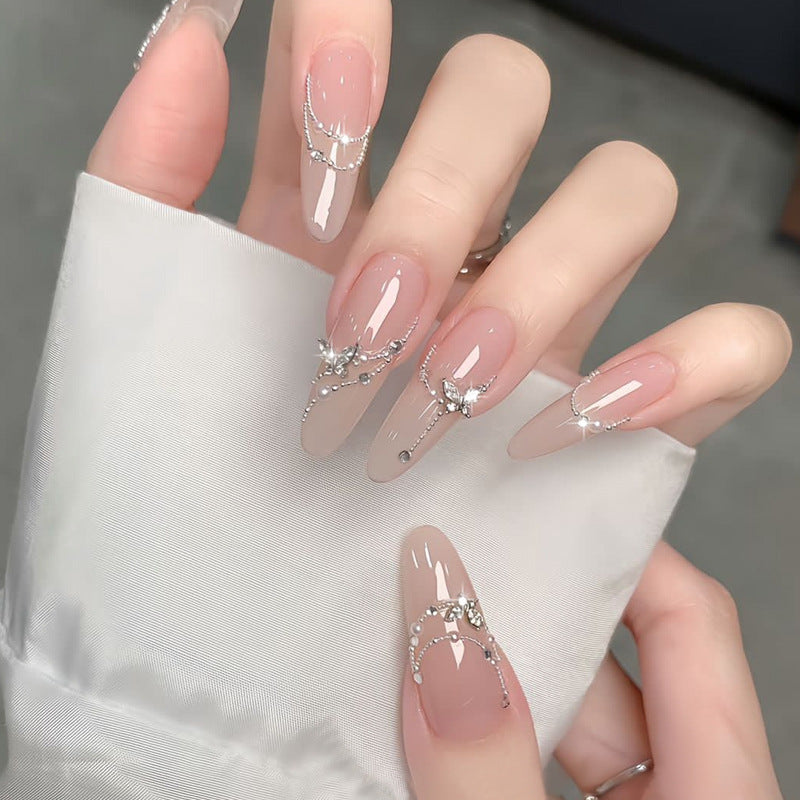 Crystal-Embellished Press-On Nail Set Acalora