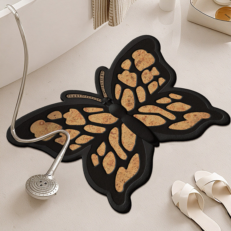 Butterfly Shaped Bathroom Rug