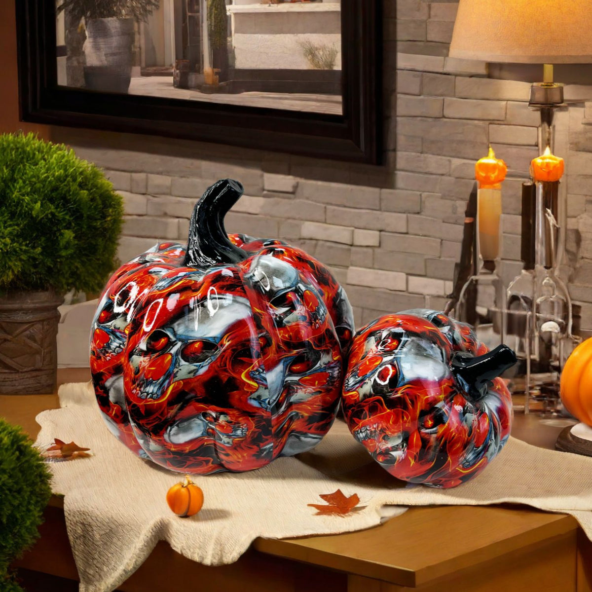 Artistic Halloween Pumpkin Figurine Acalora