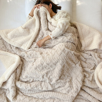 Luxurious Plush Sherpa Throw Blanket