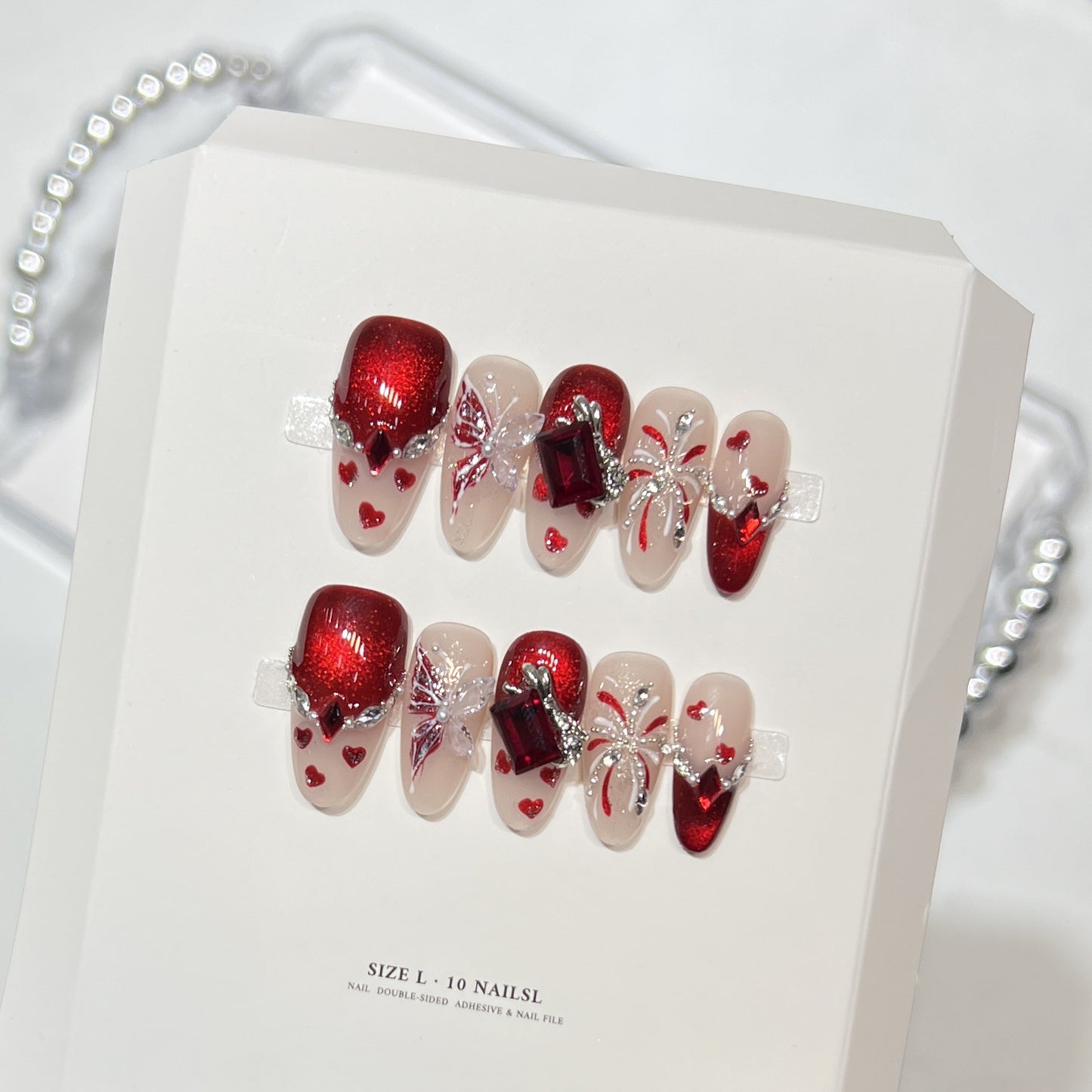 Decorative Themed Press-On Nail Set Acalora