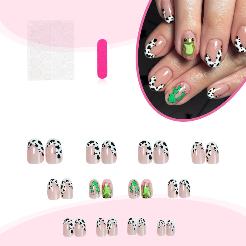 Artistic Animal-Themed Press-On Nail Set Acalora