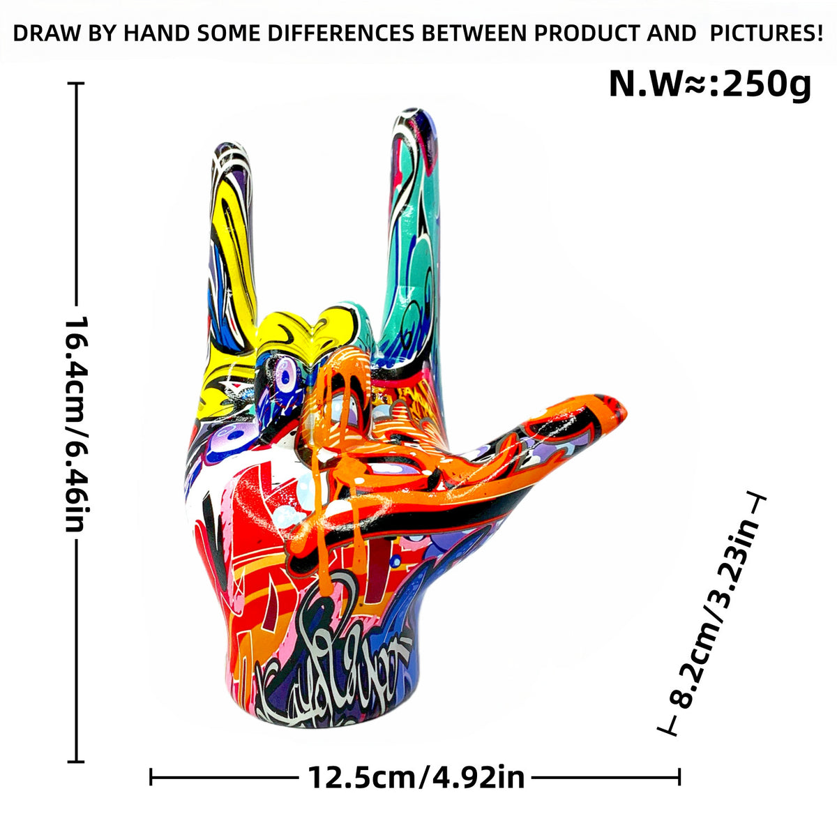Colorful Hand Sculpture Acalora