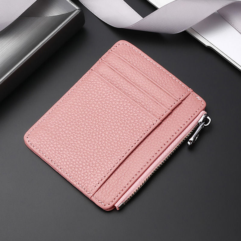 Luxury Leather Zippered Card Holder Acalora