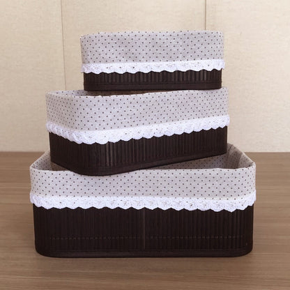 Storage baskets with decorative fabric insert Acalora
