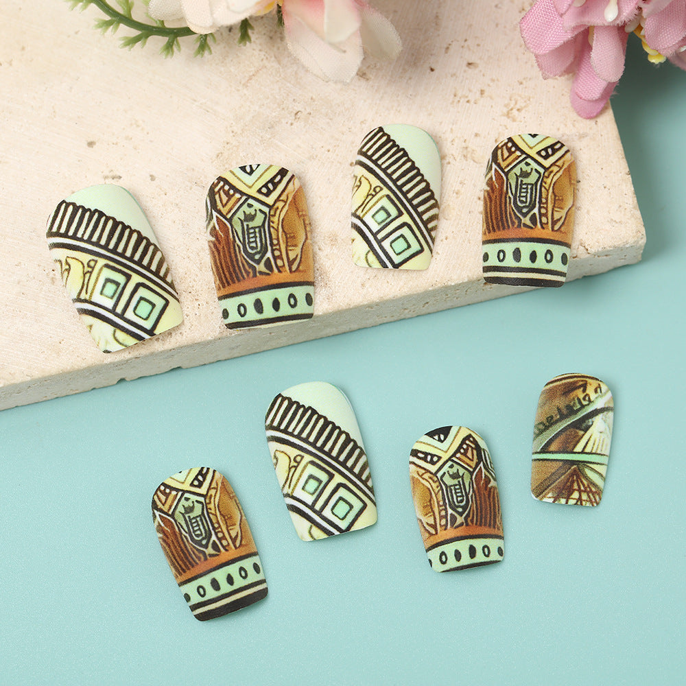 Artificial nails with creative ethnic design Acalora