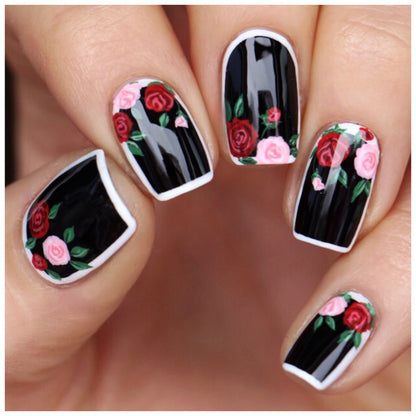 Artificial nails in floral vintage design Acalora