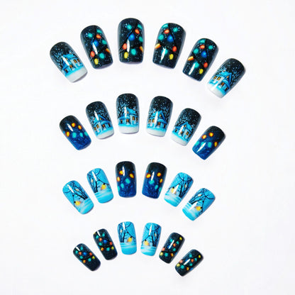 Seasonal Winter Wonderland Nail Art Acalora