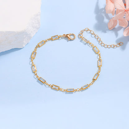 Elegant Glass Chain Bracelet Acalora