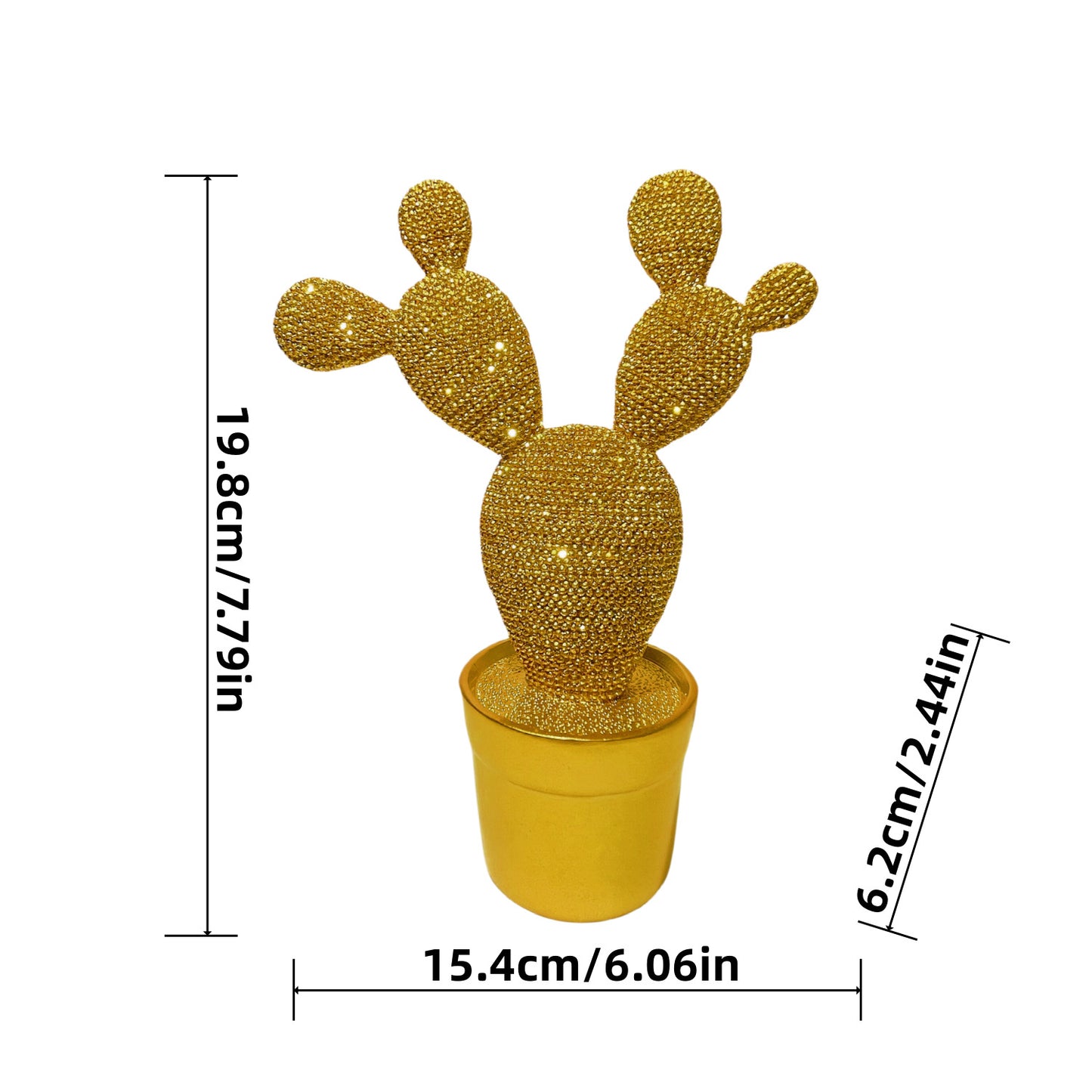 Glittering Cactus Decorative Figure Acalora