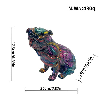 Colorful decorative figure of a dog in modern design Acalora