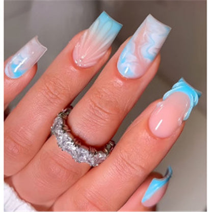 Artistic Press-On Nail Set with Premium Embellishments Acalora