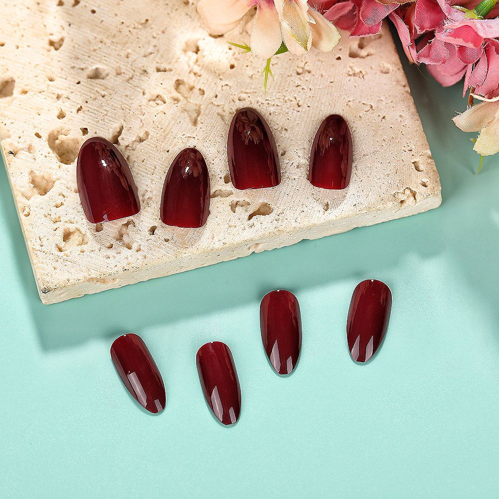 Acrylic nails with elegant almond shape Acalora
