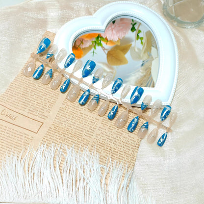 Artificial nails with creative shimmer design Acalora