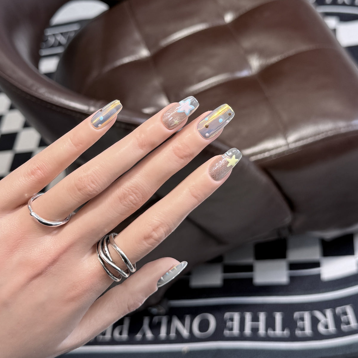 Artistic Starry Dream Press-On Nail Set Acalora