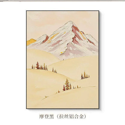 Mountain Landscape Textured Canvas Artwork