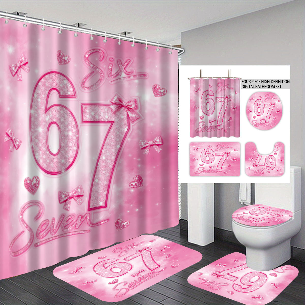 Colorful Dessert-Themed Bathroom Set
