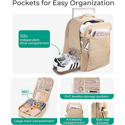 Multi-Functional Sports Backpack with Shoe Compartment Acalora
