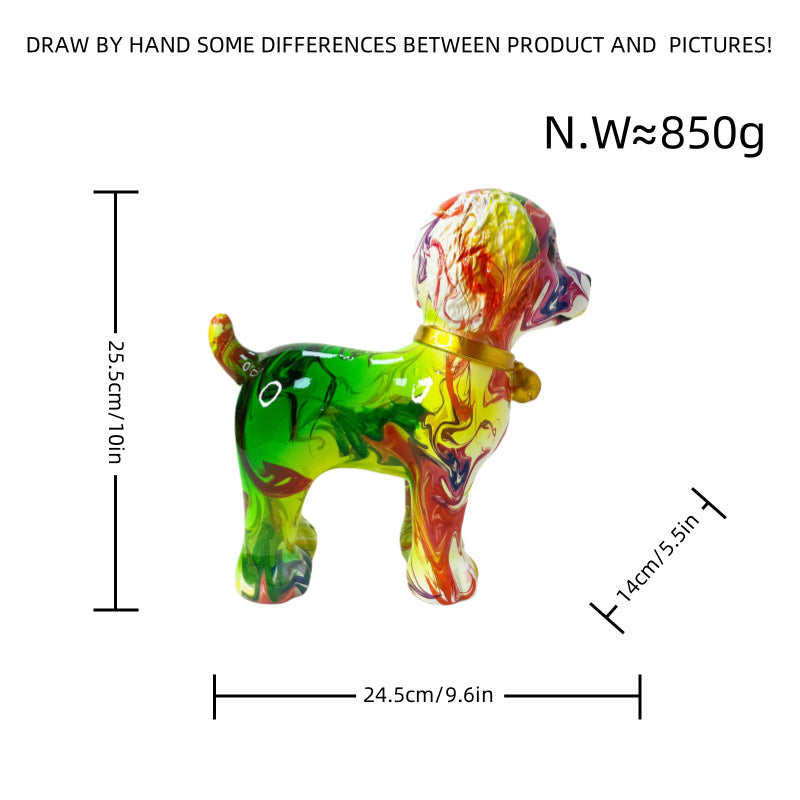 Artful dog sculpture with colorful design Acalora