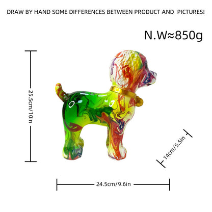 Artful dog sculpture with colorful design Acalora