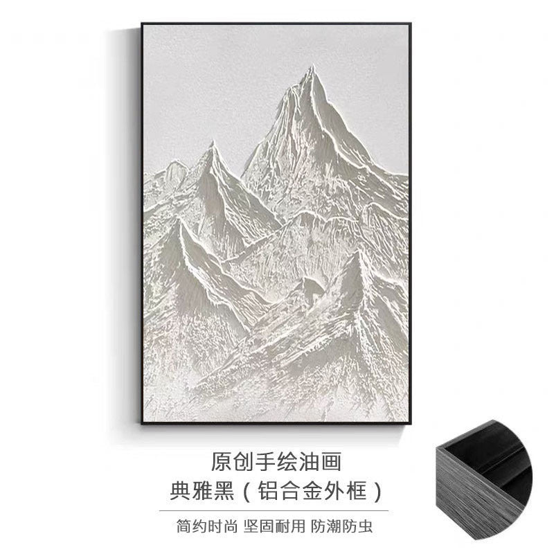 3D Mountain Relief Framed Canvas Artwork