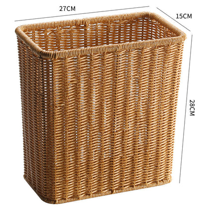 Rectangular Handwoven Wicker Waste Bin Bowlift