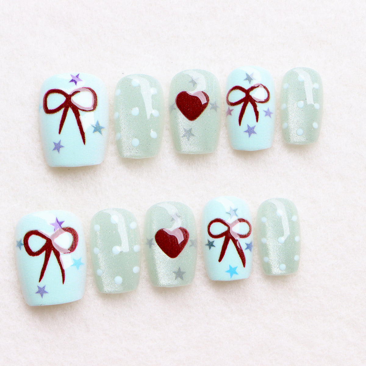 Decorative Holiday-Themed Press-On Nail Art Set Acalora