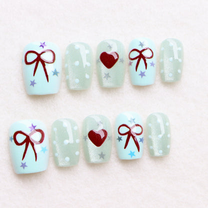 Decorative Holiday-Themed Press-On Nail Art Set Acalora