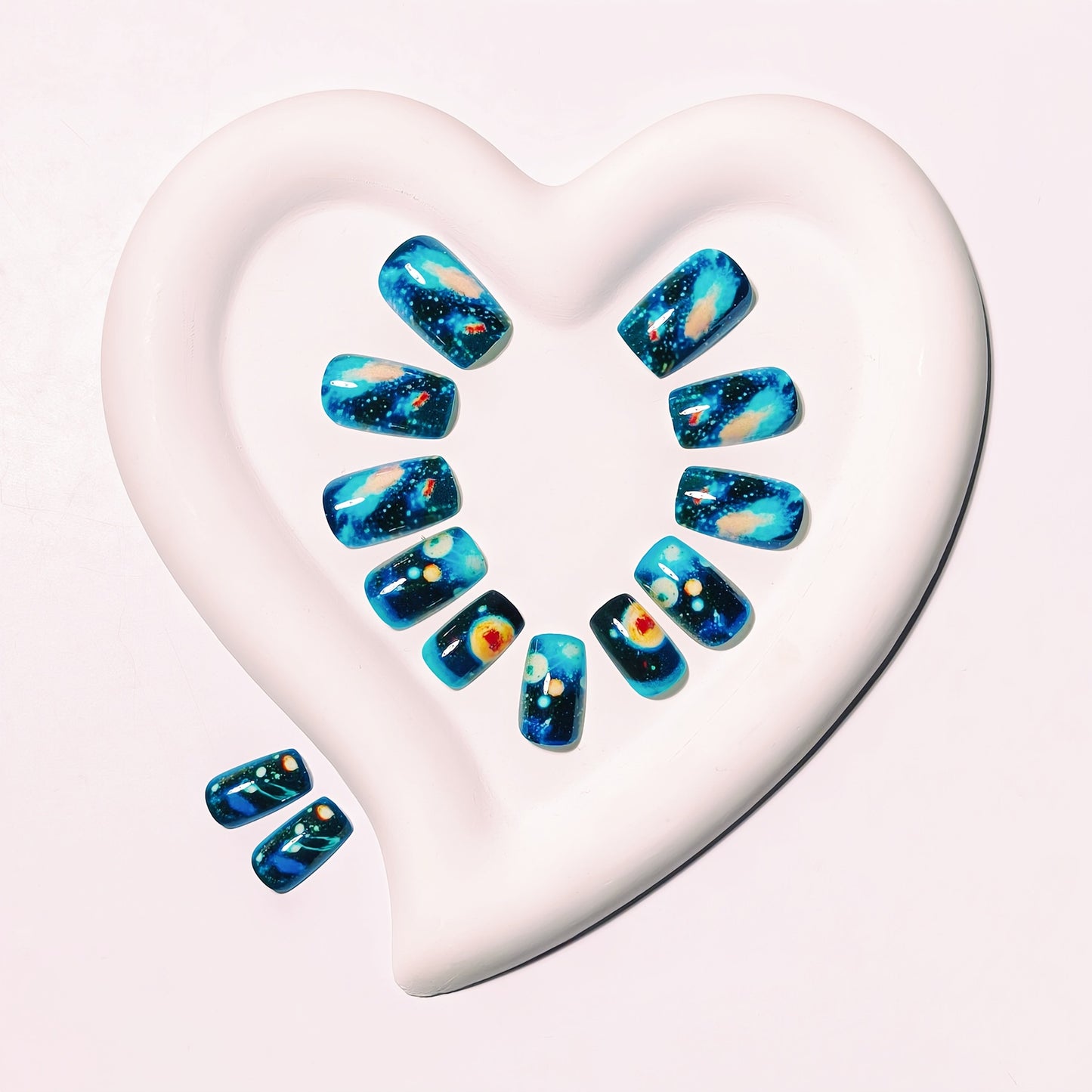 Galaxy-Themed Nail Art Acalora