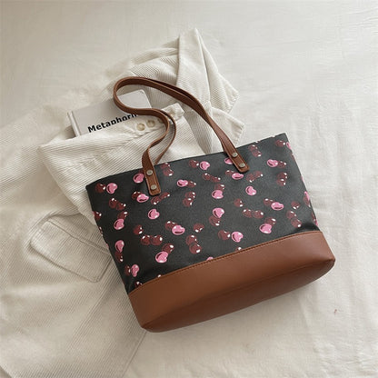 Playful Printed Canvas Tote Bag Acalora